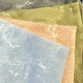 پارچه یاخما شیشه ای طرح پروانه