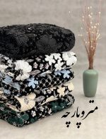 مخمل جواهر دوزی گل رنگی
