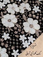 مخمل جواهر دوزی گل رنگی - تصویر 4